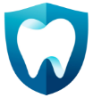 Icon of shield with tooth for logo
