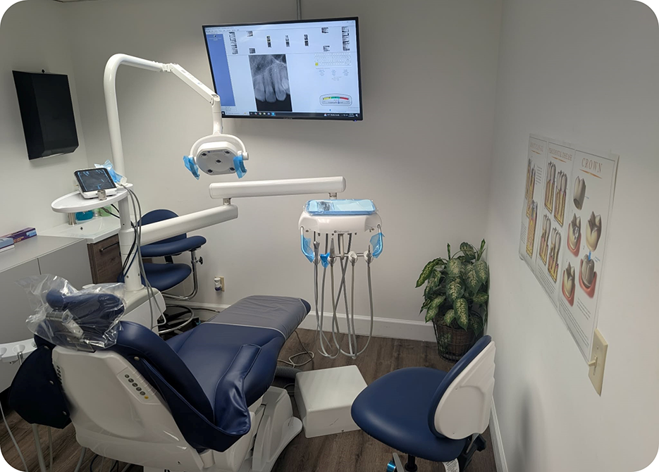 Treatment chair in dental office
