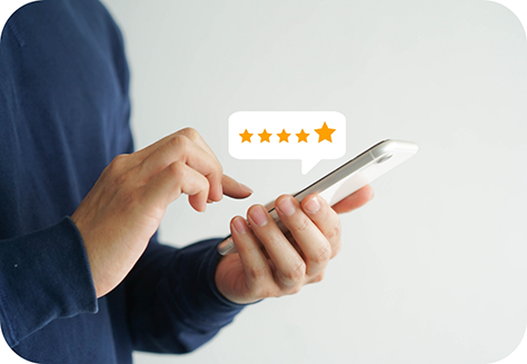 Leaving five star review on phone